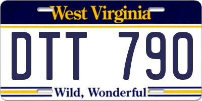 WV license plate DTT790