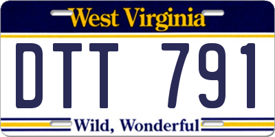 WV license plate DTT791