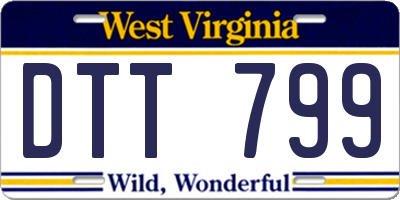 WV license plate DTT799