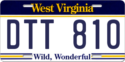 WV license plate DTT810
