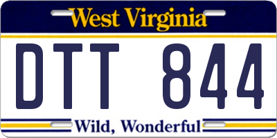 WV license plate DTT844