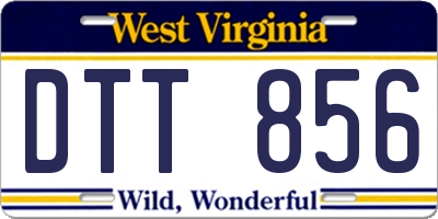 WV license plate DTT856