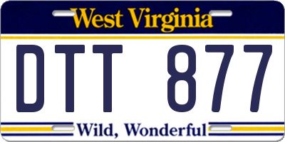 WV license plate DTT877