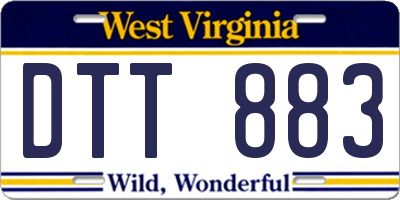WV license plate DTT883