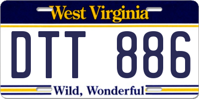 WV license plate DTT886