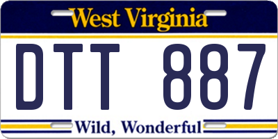 WV license plate DTT887