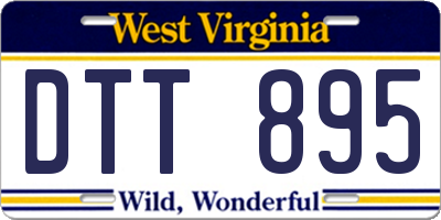 WV license plate DTT895
