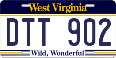 WV license plate DTT902