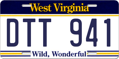 WV license plate DTT941