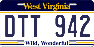 WV license plate DTT942