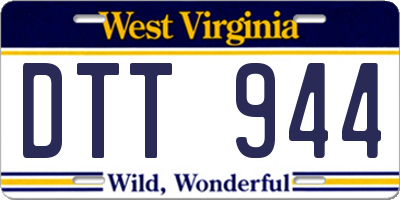 WV license plate DTT944