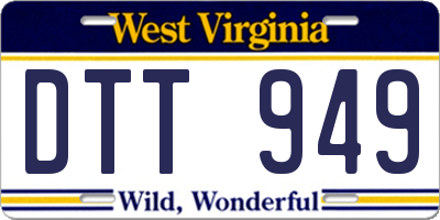 WV license plate DTT949