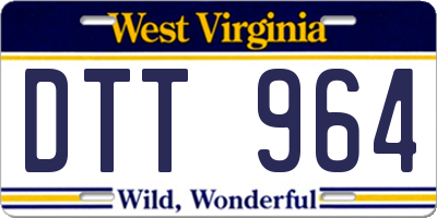 WV license plate DTT964