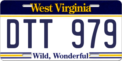 WV license plate DTT979