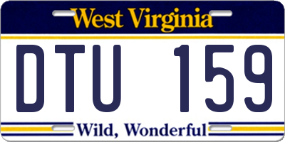 WV license plate DTU159