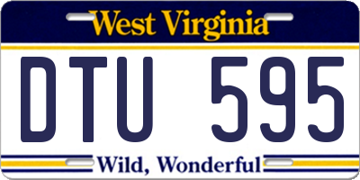 WV license plate DTU595