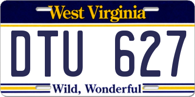WV license plate DTU627