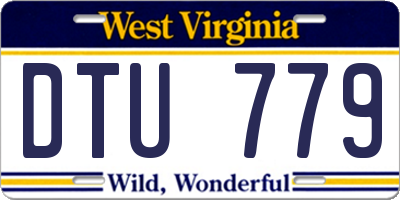 WV license plate DTU779