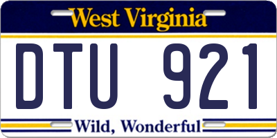 WV license plate DTU921
