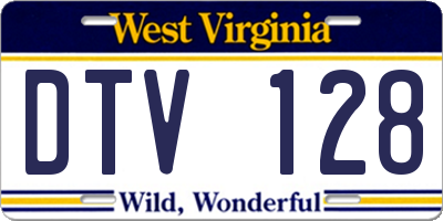 WV license plate DTV128