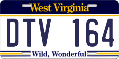 WV license plate DTV164