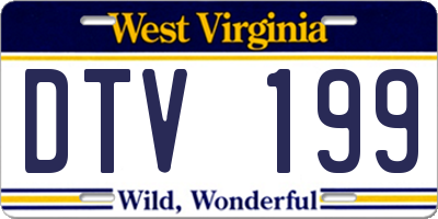WV license plate DTV199
