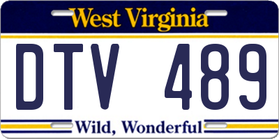 WV license plate DTV489