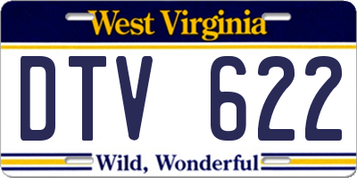 WV license plate DTV622