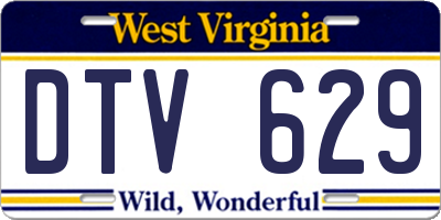 WV license plate DTV629