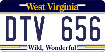 WV license plate DTV656