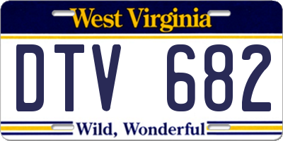 WV license plate DTV682