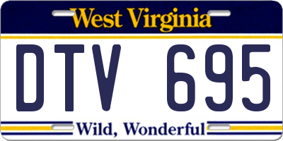 WV license plate DTV695