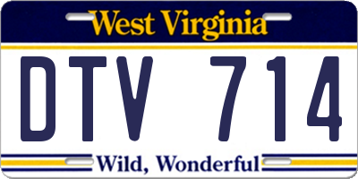 WV license plate DTV714