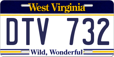 WV license plate DTV732