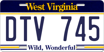 WV license plate DTV745