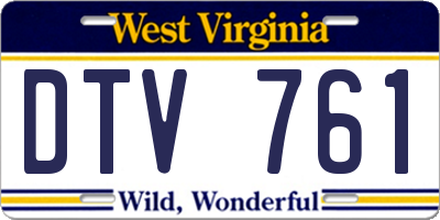 WV license plate DTV761