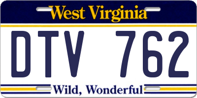 WV license plate DTV762
