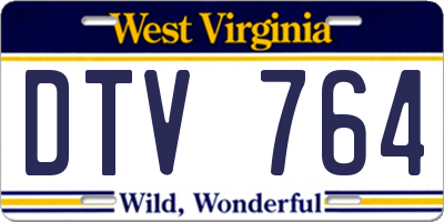 WV license plate DTV764