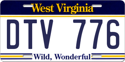 WV license plate DTV776