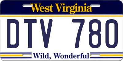 WV license plate DTV780