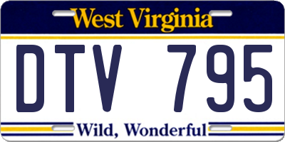 WV license plate DTV795