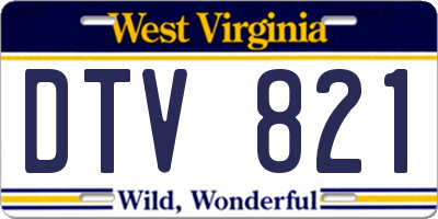 WV license plate DTV821