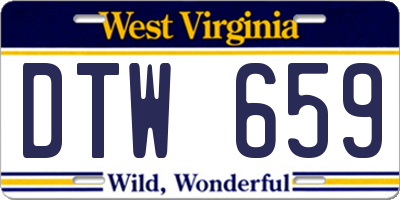 WV license plate DTW659