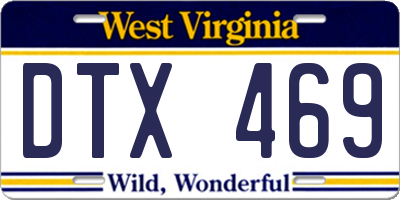 WV license plate DTX469