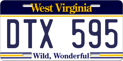 WV license plate DTX595