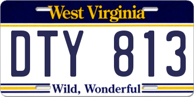 WV license plate DTY813