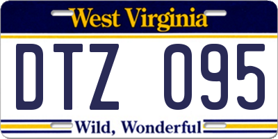 WV license plate DTZ095
