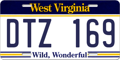 WV license plate DTZ169