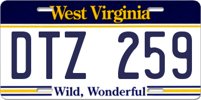 WV license plate DTZ259