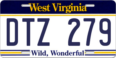 WV license plate DTZ279